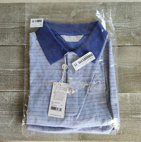 Bobby Jones Striped Polo Shirt. Size L - Picture 1 of 1